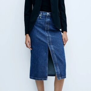 Mango MNG DENIM MIDI-SKIRT Size M